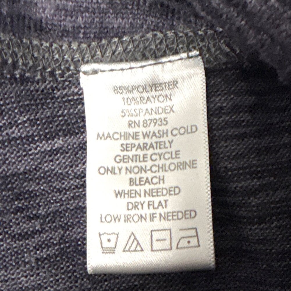 Lori Goldstein LOGO Womens Jogger Pants S Heathered Navy With Ankle Zip Longe - Picture 5 of 8